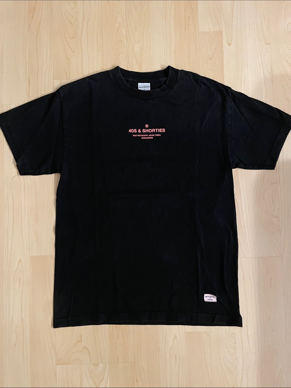 40s & Shorties - Black Graphic Crewneck T-Shirt